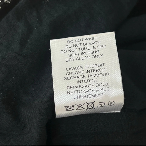 IRO Bing Black silver striped v-neck Cutout sleeveless short romper NWT 36 - Picture 14 of 16